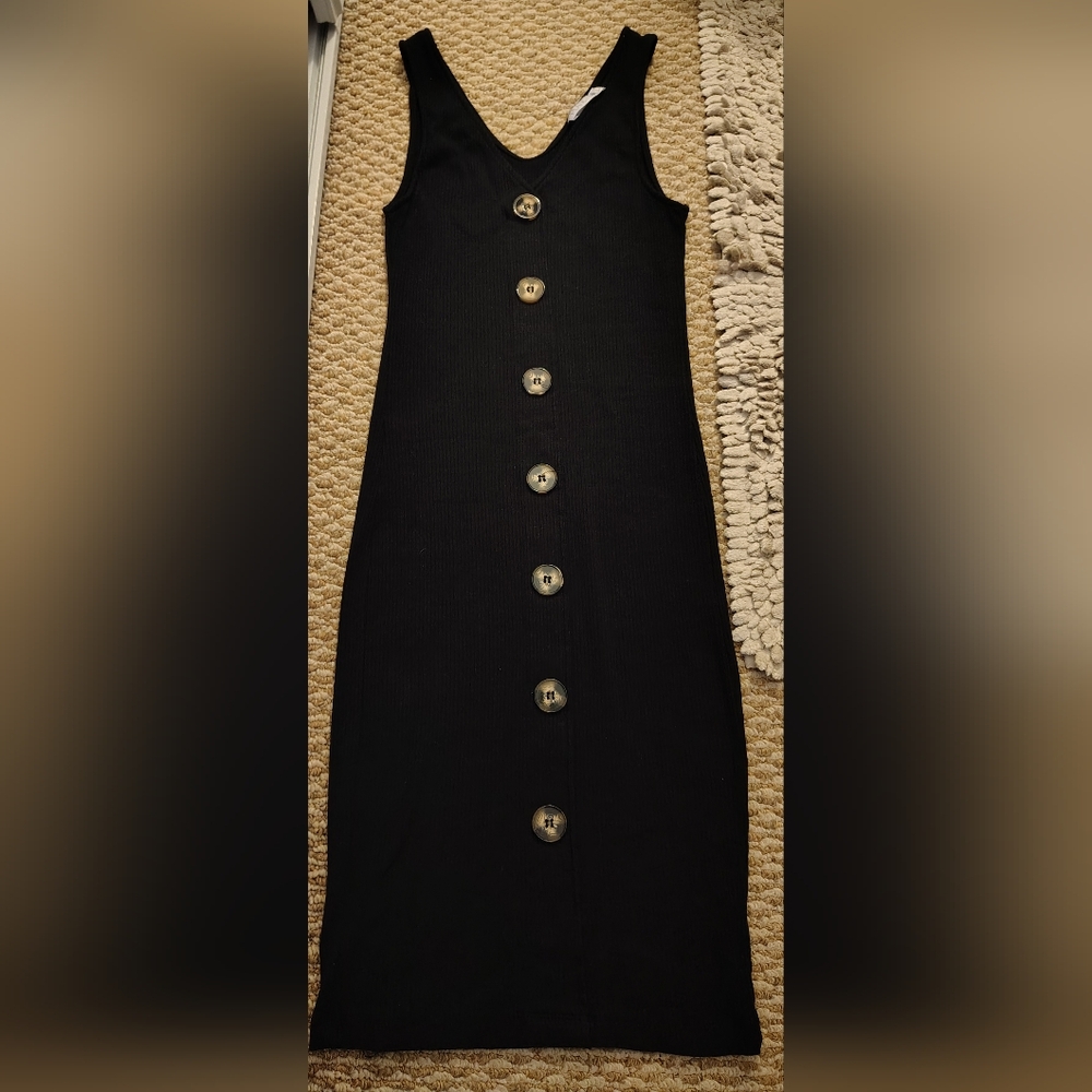 Button Long Dress - Picture 1 of 3